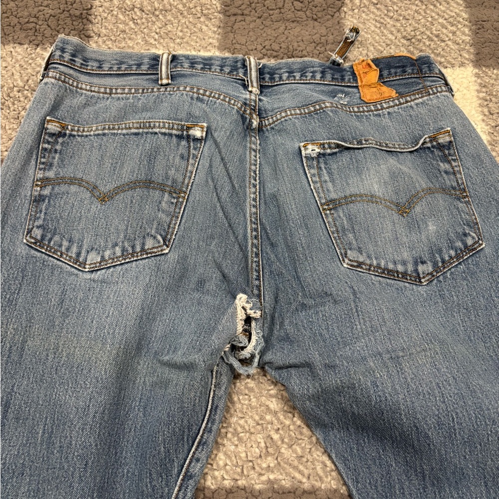 Levi's Men's Straight Blue Jeans - Picture 3 of 5